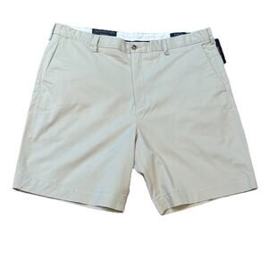 Polo Ralph Lauren Stretch Classic Fit Flat Front Chino Shorts Light Tan 40x9 NEW